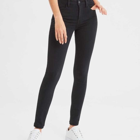 American eagle black Hi Rise jeggings jeans size 6 - Picture 1 of 9